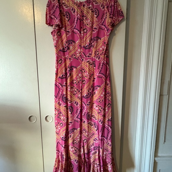 RHODE LULANI DRESS | PINK DIAMOND STITCH | size 6 - Picture 6 of 7